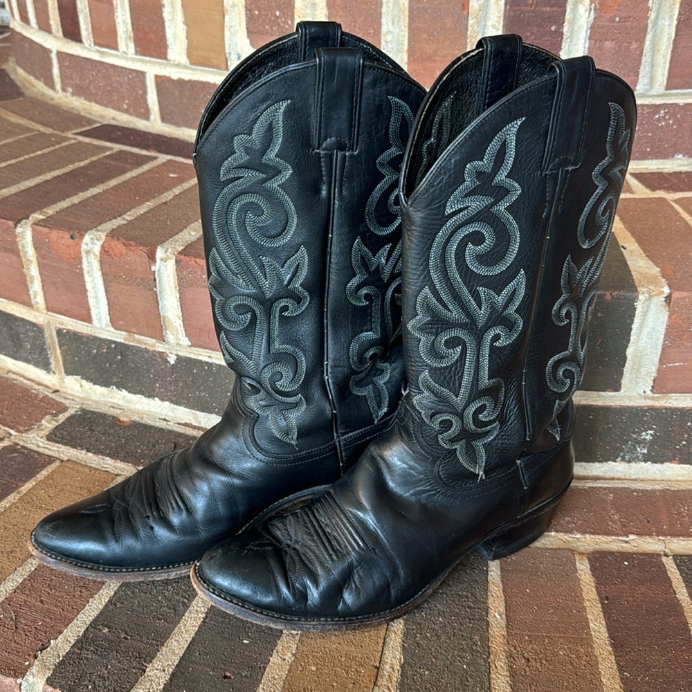 Justin Mens London Calfskin Western Boots